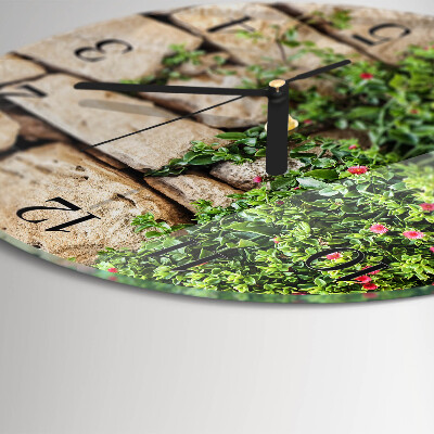 Glas wanduhr mit motiv rund Steine ​​der Natur