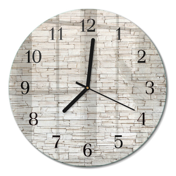 Wanduhr glas rund Klinker