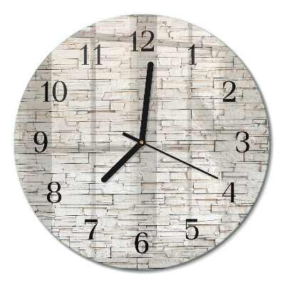 Wanduhr glas rund Klinker
