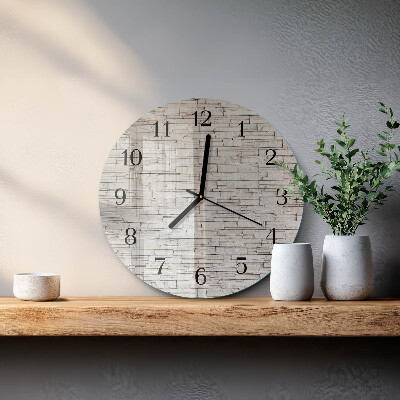 Wanduhr glas rund Klinker