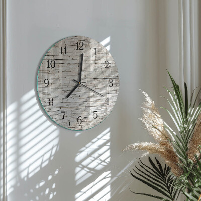 Wanduhr glas rund Klinker