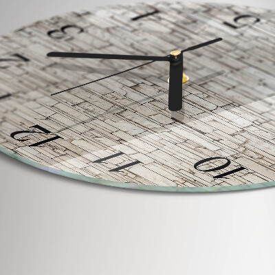 Wanduhr glas rund Klinker