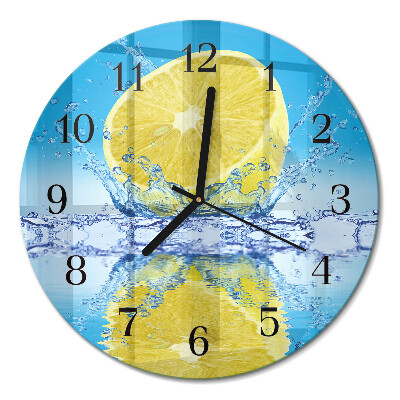 Runde wanduhr Zitrusfrüchte