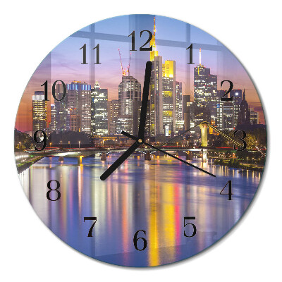 Wanduhr glas rund Horizont