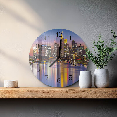 Wanduhr glas rund Horizont