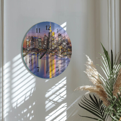 Wanduhr glas rund Horizont