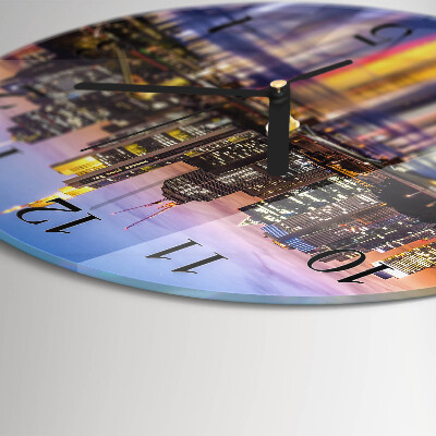 Wanduhr glas rund Horizont
