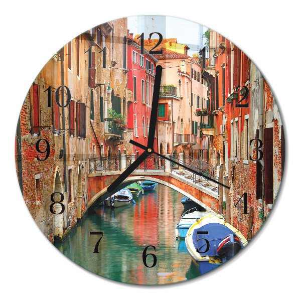 Runde wanduhr aus glas Venedig