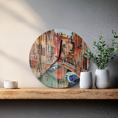 Runde wanduhr aus glas Venedig