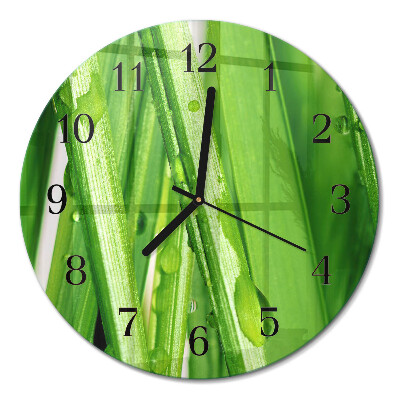 Runde wanduhr Gras