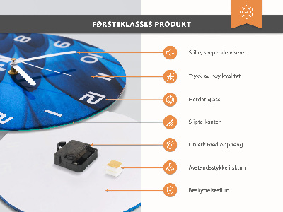 Runde wanduhr Tropfen und Bambus