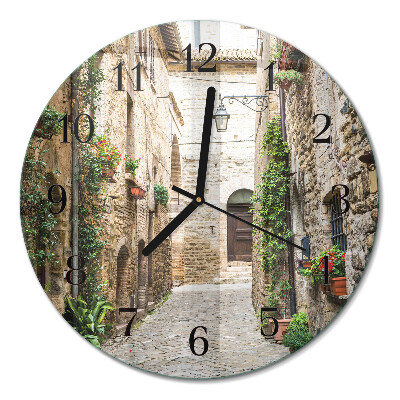 Runde wanduhr aus glas Avenue