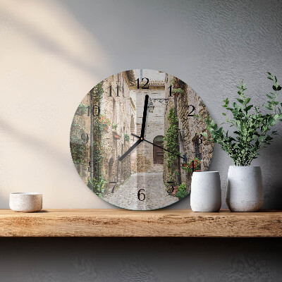 Runde wanduhr aus glas Avenue