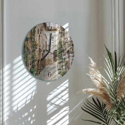 Runde wanduhr aus glas Avenue