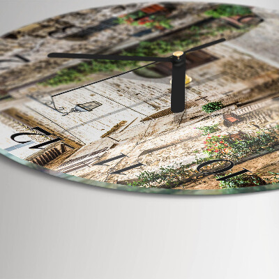 Runde wanduhr aus glas Avenue