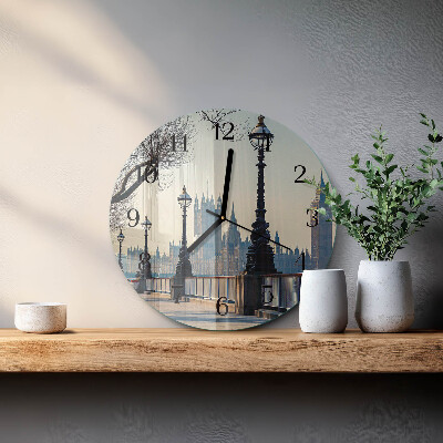 Wanduhr glas rund Laternen