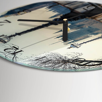 Wanduhr glas rund Laternen