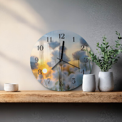 Glas wanduhr mit motiv rund Baumwolle
