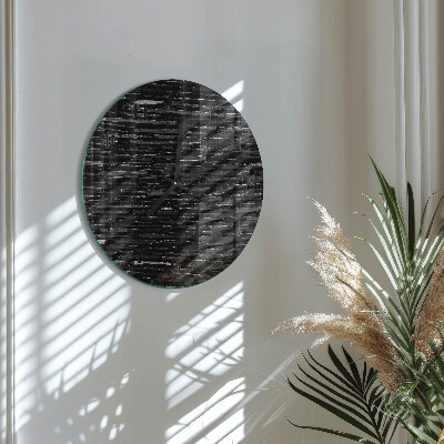 Glas wanduhr mit motiv rund Steine