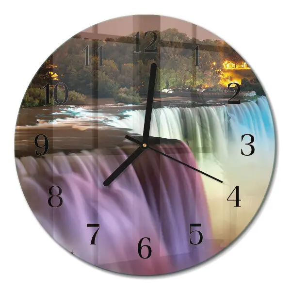 Runde wanduhr Wasserfall