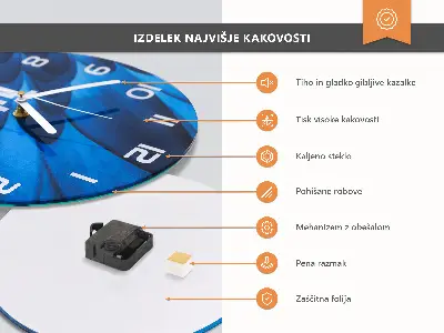 Runde wanduhr Wasserfall