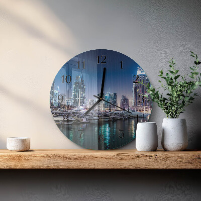 Glas wanduhr mit motiv rund Horizont