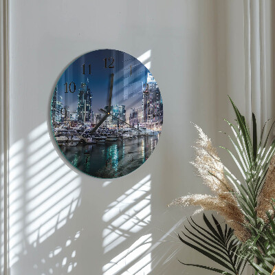 Glas wanduhr mit motiv rund Horizont
