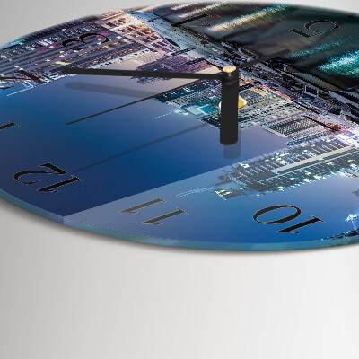 Glas wanduhr mit motiv rund Horizont