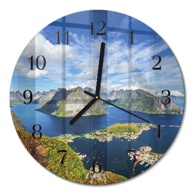 Runde wanduhr Gebirge