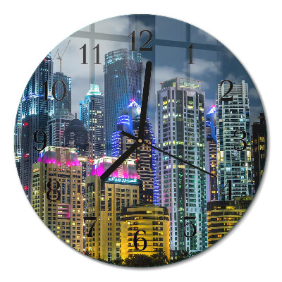 Runde wanduhr Stadt