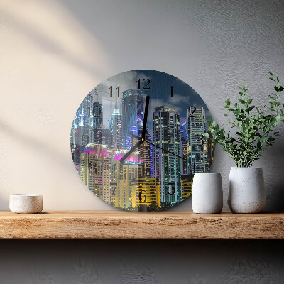 Runde wanduhr Stadt