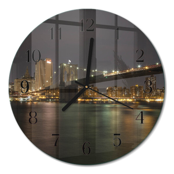 Glas wanduhr mit motiv rund Horizont