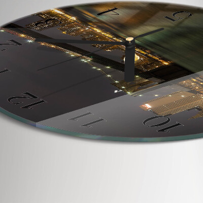 Glas wanduhr mit motiv rund Horizont