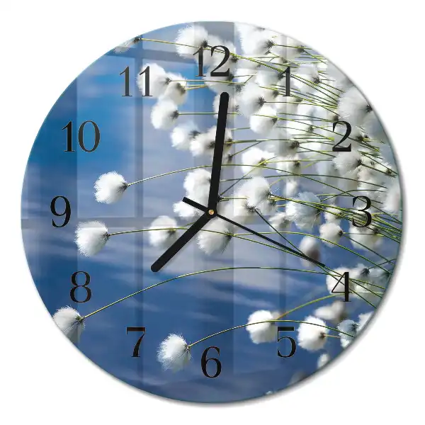 Glas wanduhr mit motiv rund Baumwolle