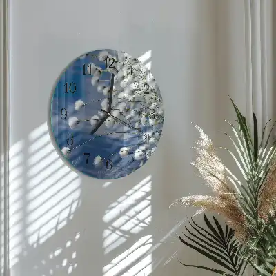 Glas wanduhr mit motiv rund Baumwolle