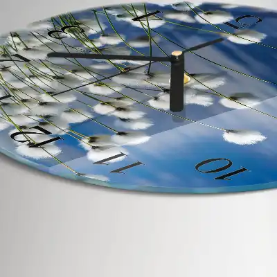 Glas wanduhr mit motiv rund Baumwolle