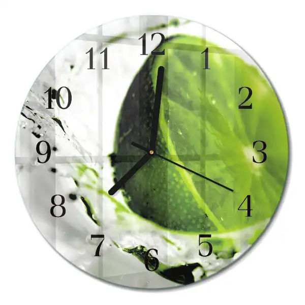 Wanduhr glas rund Kalziumkarbonat