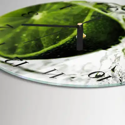 Wanduhr glas rund Kalziumkarbonat