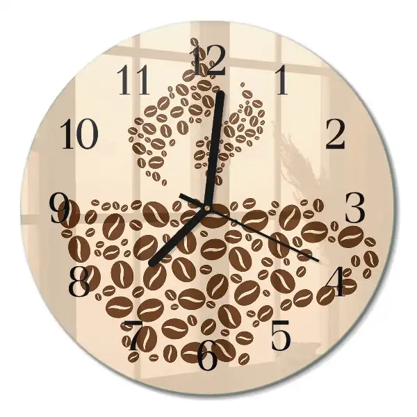 Runde wanduhr Kaffee