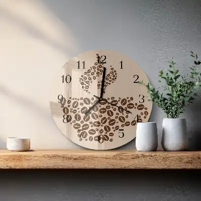 Runde wanduhr Kaffee