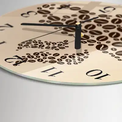 Runde wanduhr Kaffee
