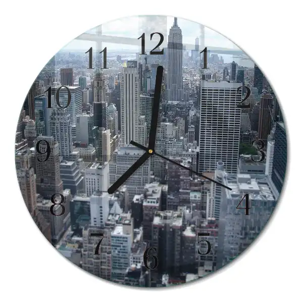 Glas wanduhr mit motiv rund Horizont