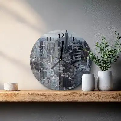 Glas wanduhr mit motiv rund Horizont