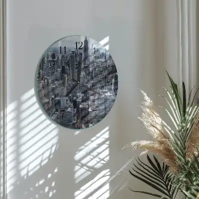 Glas wanduhr mit motiv rund Horizont
