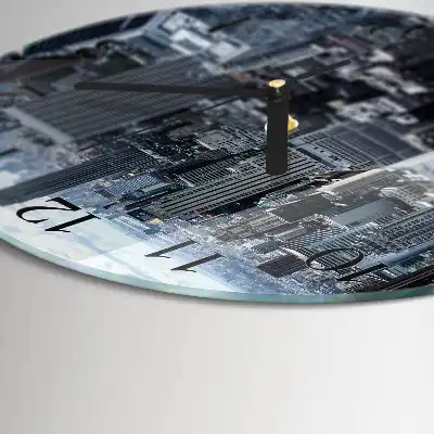 Glas wanduhr mit motiv rund Horizont