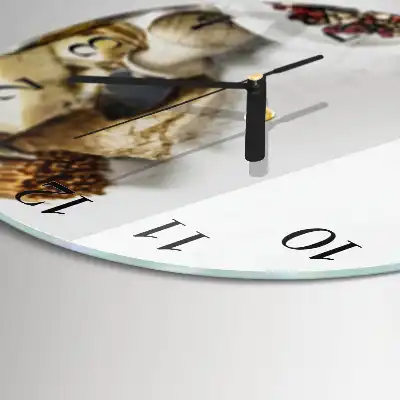 Runde wanduhr aus glas Pasta