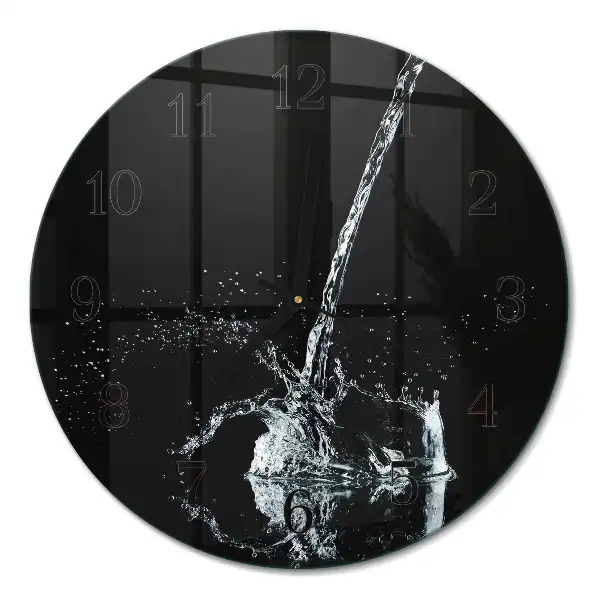 Wanduhr glas rund Wasser