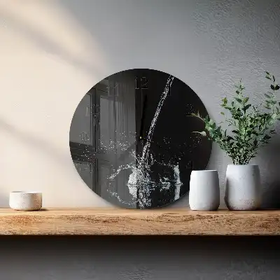 Wanduhr glas rund Wasser