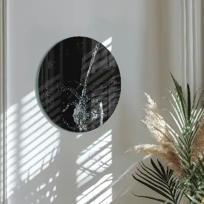 Wanduhr glas rund Wasser