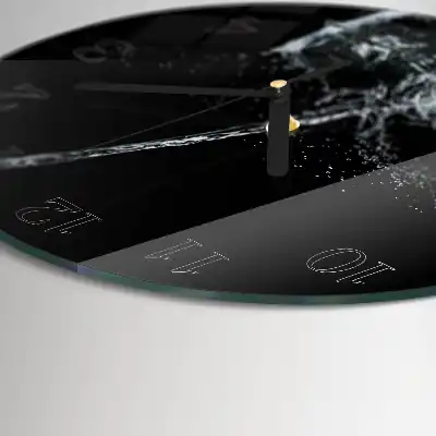 Wanduhr glas rund Wasser